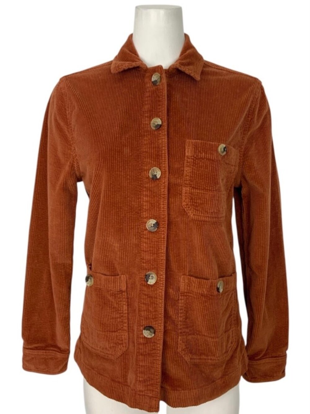 Faherty Studio Corduroy Chore Jacket XS Gingerbread - Picture 5 of 16